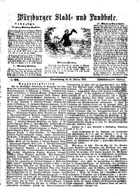 Würzburger Stadt- und Landbote Donnerstag 22. Februar 1872