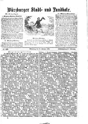 Würzburger Stadt- und Landbote Montag 26. Februar 1872