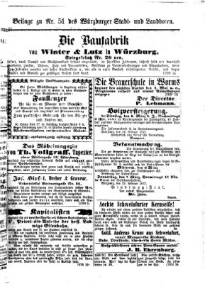 Würzburger Stadt- und Landbote Mittwoch 28. Februar 1872