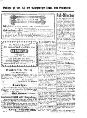 Würzburger Stadt- und Landbote Freitag 15. März 1872