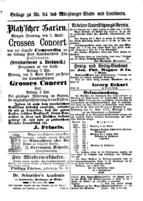 Würzburger Stadt- und Landbote Samstag 6. April 1872