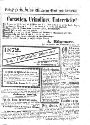 Würzburger Stadt- und Landbote Montag 15. April 1872