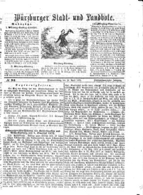 Würzburger Stadt- und Landbote Donnerstag 18. April 1872