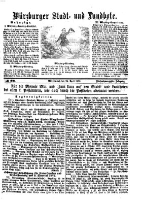 Würzburger Stadt- und Landbote Mittwoch 24. April 1872