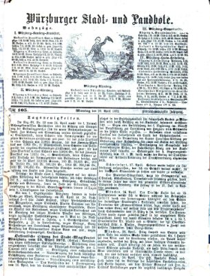 Würzburger Stadt- und Landbote Montag 29. April 1872