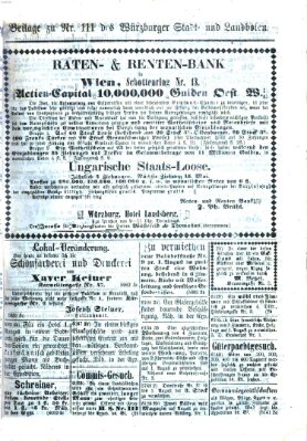 Würzburger Stadt- und Landbote Mittwoch 8. Mai 1872