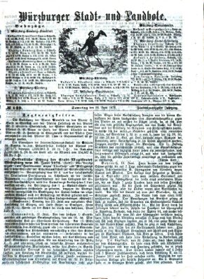 Würzburger Stadt- und Landbote Samstag 22. Juni 1872