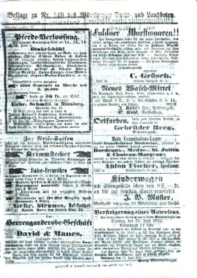 Würzburger Stadt- und Landbote Samstag 22. Juni 1872