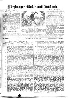 Würzburger Stadt- und Landbote Samstag 29. Juni 1872