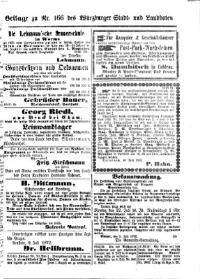 Würzburger Stadt- und Landbote Freitag 12. Juli 1872