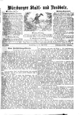 Würzburger Stadt- und Landbote Samstag 20. Juli 1872