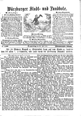 Würzburger Stadt- und Landbote Donnerstag 25. Juli 1872