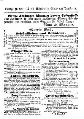 Würzburger Stadt- und Landbote Mittwoch 14. August 1872