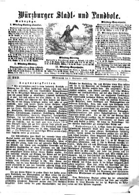 Würzburger Stadt- und Landbote Mittwoch 4. September 1872