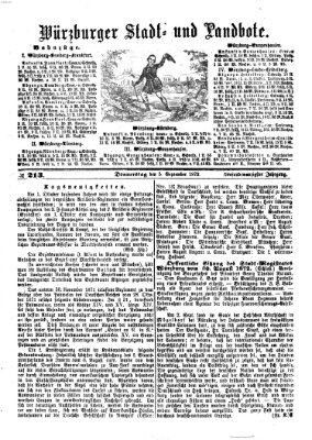 Würzburger Stadt- und Landbote Donnerstag 5. September 1872