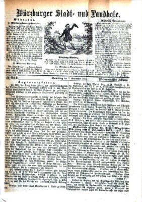 Würzburger Stadt- und Landbote Samstag 7. September 1872