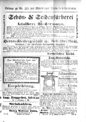 Würzburger Stadt- und Landbote Samstag 7. September 1872