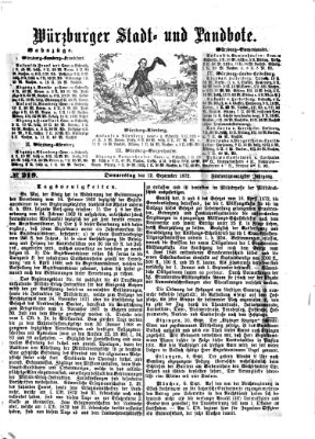 Würzburger Stadt- und Landbote Donnerstag 12. September 1872