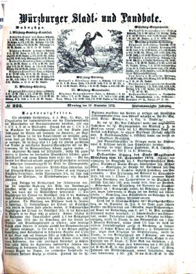 Würzburger Stadt- und Landbote Montag 16. September 1872