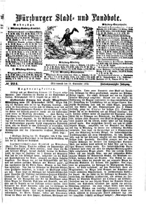 Würzburger Stadt- und Landbote Mittwoch 18. September 1872
