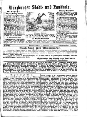 Würzburger Stadt- und Landbote Donnerstag 19. September 1872