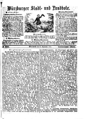 Würzburger Stadt- und Landbote Mittwoch 25. September 1872