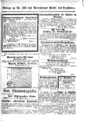 Würzburger Stadt- und Landbote Mittwoch 25. September 1872