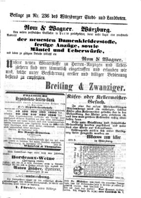 Würzburger Stadt- und Landbote Mittwoch 2. Oktober 1872