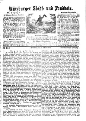 Würzburger Stadt- und Landbote Samstag 12. Oktober 1872