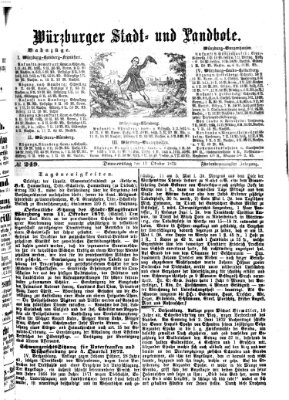 Würzburger Stadt- und Landbote Donnerstag 17. Oktober 1872