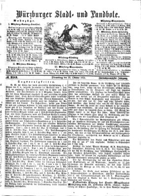 Würzburger Stadt- und Landbote Dienstag 22. Oktober 1872