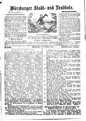 Würzburger Stadt- und Landbote Mittwoch 23. Oktober 1872