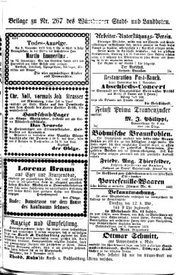 Würzburger Stadt- und Landbote Donnerstag 7. November 1872