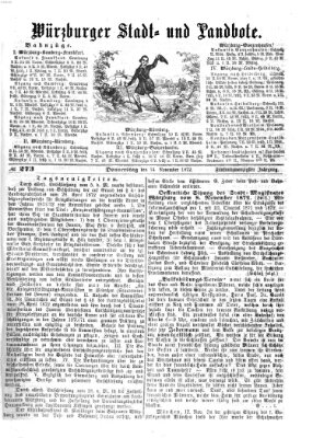 Würzburger Stadt- und Landbote Donnerstag 14. November 1872