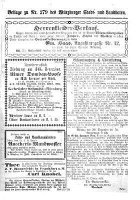 Würzburger Stadt- und Landbote Donnerstag 21. November 1872