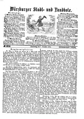 Würzburger Stadt- und Landbote Samstag 7. Dezember 1872