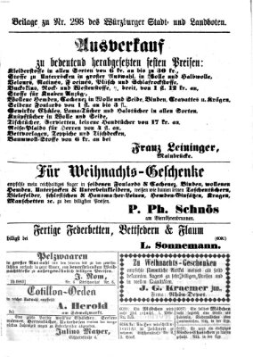 Würzburger Stadt- und Landbote Freitag 13. Dezember 1872