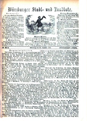 Würzburger Stadt- und Landbote Montag 30. Dezember 1872