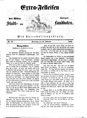 Extra-Felleisen (Würzburger Stadt- und Landbote) Sonntag 18. Februar 1872