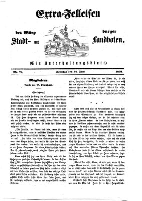 Extra-Felleisen (Würzburger Stadt- und Landbote) Sonntag 30. Juni 1872