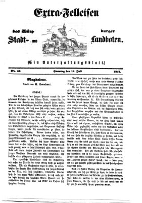 Extra-Felleisen (Würzburger Stadt- und Landbote) Sonntag 14. Juli 1872