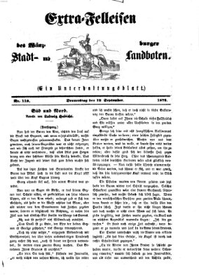 Extra-Felleisen (Würzburger Stadt- und Landbote) Donnerstag 12. September 1872