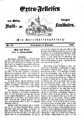 Extra-Felleisen (Würzburger Stadt- und Landbote) Dienstag 17. September 1872