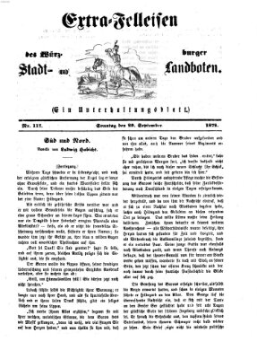 Extra-Felleisen (Würzburger Stadt- und Landbote) Sonntag 29. September 1872