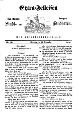 Extra-Felleisen (Würzburger Stadt- und Landbote) Sonntag 24. November 1872