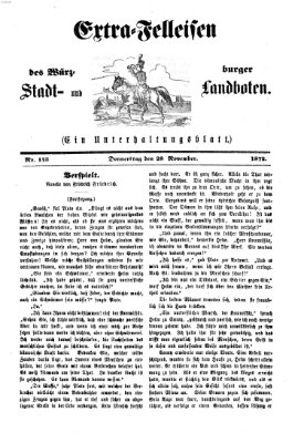 Extra-Felleisen (Würzburger Stadt- und Landbote) Donnerstag 28. November 1872