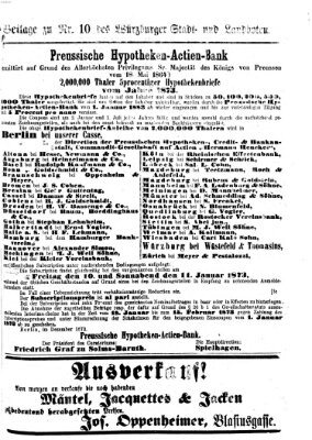 Würzburger Stadt- und Landbote Samstag 11. Januar 1873