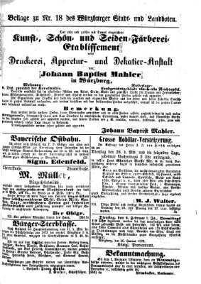 Würzburger Stadt- und Landbote Dienstag 21. Januar 1873