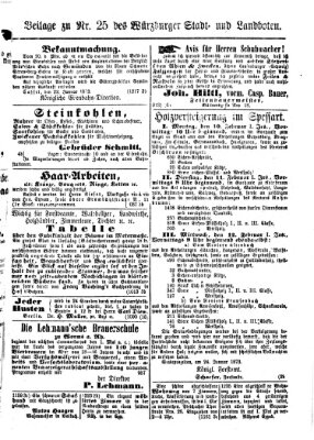 Würzburger Stadt- und Landbote Mittwoch 29. Januar 1873