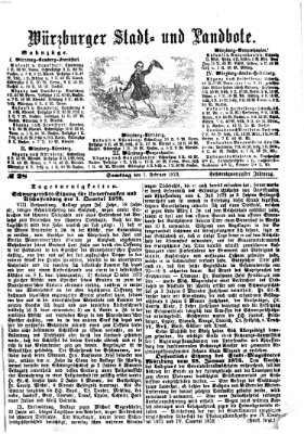 Würzburger Stadt- und Landbote Samstag 1. Februar 1873